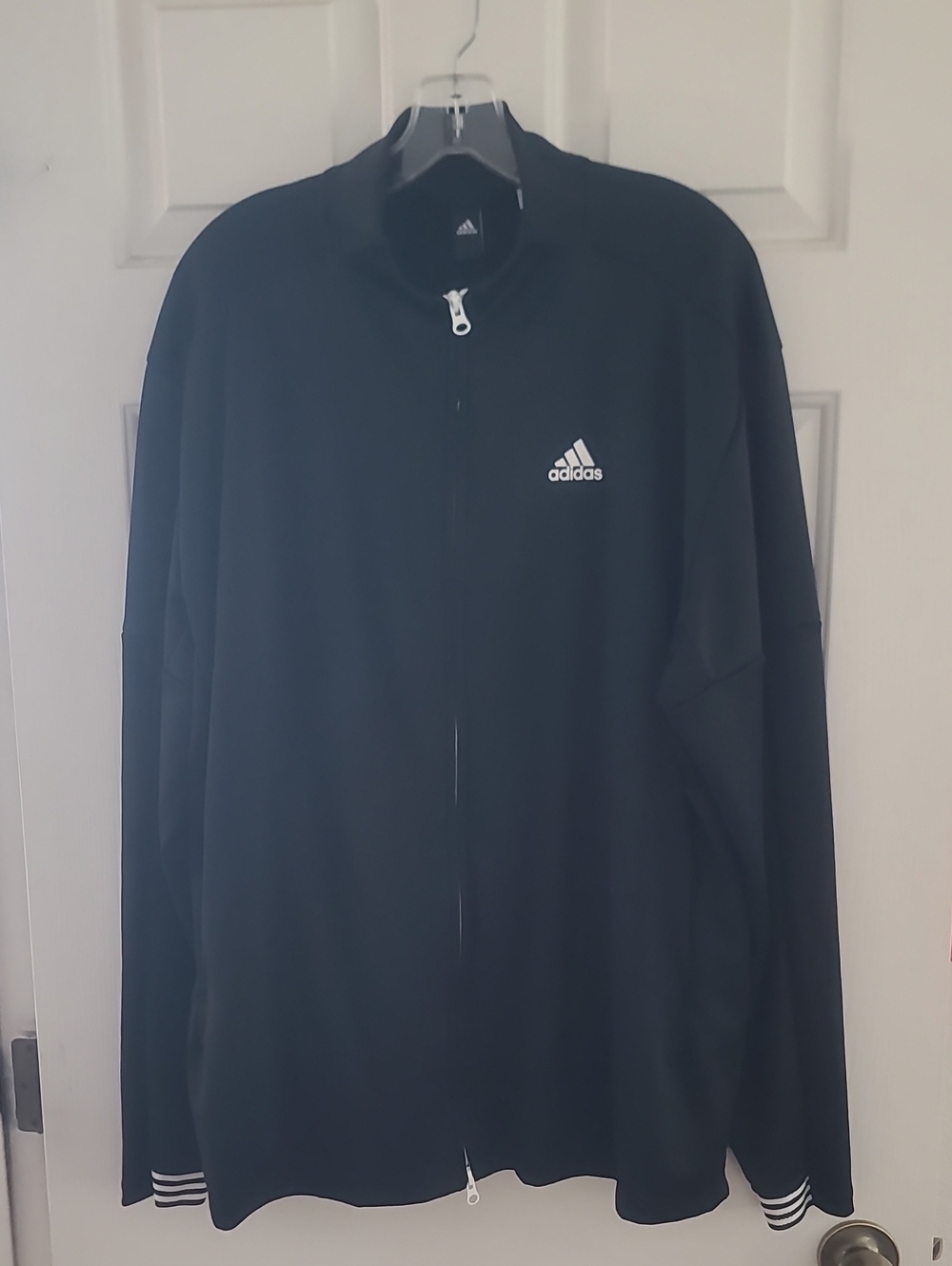 adidas Black Lightweight Full-Zip Track Jacket